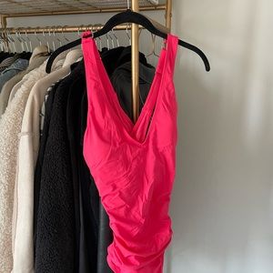 Pink one piece swimsuit